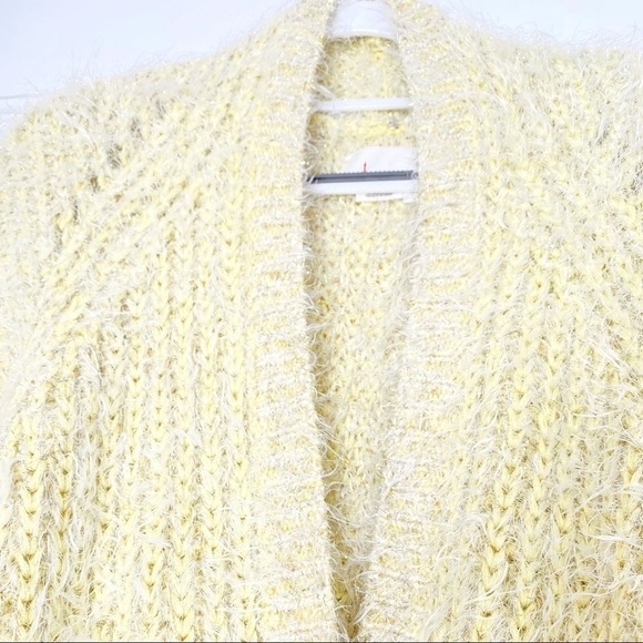 Anthropologie Larkin Shimmer Cardigan Chunky Knit Fuzzy Sweater , XS - Picture 4 of 13
